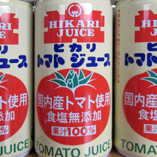 ヒカリ　国産トマトジュース（食塩無添加）　１９０ｇ缶