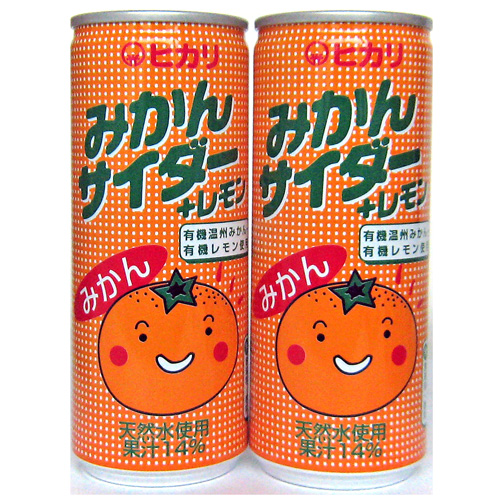 ヒカリ　みかんサイダー+レモン　２５０ｍｌ缶